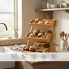 Relaxdays Obst Etagere Bambus, 3 Etagen, HBT 41x33x30 cm, Produktbild-Vorschau 3