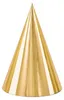 6 Partyhüte Gold aus Karton 16 cm - Einheitsgröße Produktbild-Vorschau 3