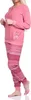 Damen Frottee Schlafanzug langarm mit Bündchen - Hose Produktbild-Vorschau 3