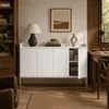 Komoda ProximaX, bílá, 120x30x80 cm, se 4 dvířky, úložným Náhled obrázku produktu 2