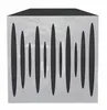 A product shot of a white acoustic bass trap with black foam inserts. Náhled obrázku produktu