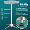 CASARIA® Tavolo Alto da Bar 2in1 con Fodera Regolabile in Anteprima dell’immagine prodotto 4
