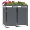 DEGAMO Mülltonnenbox 2er ULM 132x80x124cm mit Pfanzkasten,  Produktbild-Vorschau 6
