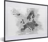 MuchoWow® Gerahmtes Poster Europakarte auf Zeitungspapier - Produktbild-Vorschau 1