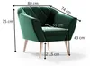 GUTTO Sessel aus Velour Samt grün KARO Relaxsessel Produktbild-Vorschau 7