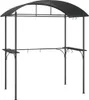 A black metal grill pavilion with a curved roof and two side shelves, shown against a white background. Náhľad obrázku produktu