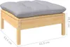 4-tlg. Garten-Lounge-Set mit Grauen Kissen Kiefer Produktbild-Vorschau 10