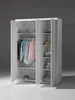 Kleiderschrank Erik MDF Weiß 144x206x58 cm Produktbild-Vorschau 4