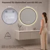 S'AFIELINA Badspiegel mit Beleuchtung Rund 70 cm Produktbild-Vorschau 2