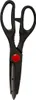 A pair of black kitchen scissors with a red accent. Produktbild-Vorschau