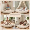 Bodenkissen 100 × 100 cm aus Flanell, weich, Fanform, Weiß Produktbild-Vorschau 5