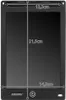 A black drawing tablet with dimensions indicated by white lines and text. Podgląd zdjęcia produktu