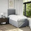 Boxspringbett mit Matratze Hellgrau 90x190 cm Stoff Produktbild-Vorschau 5
