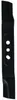 A black lawnmower blade with three oval holes in the center, presented against a white background. Anteprima dell’immagine prodotto