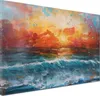 Abstrakt Meer Sonnenuntergang Wandbild Leinwandbild Produktbild-Vorschau 1