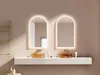 HOKO Specchio curvo a LED con cornice in metallo 60x100 cm Anteprima dell’immagine prodotto 10