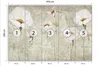 Muralo Selbstklebende Fototapete BLUMEN Pflanzen Retro Stil Produktbild-Vorschau 2