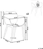BELIANI Esszimmerstühle 2er Set Weiß / Heller Holzfarbton Produktbild-Vorschau 3