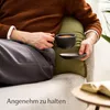 Cosumy Tasses à Cappuccino Noir avec soucoupes - Set de 6 - Voir les images du produit 5