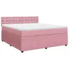 Boxspringbett mit Matratze Rosa 180x200 cm Samt Produktbild-Vorschau 3