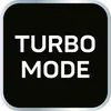 A black square with rounded corners displaying the text "TURBO MODE" in white capital letters. Náhľad obrázku produktu