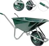 Matrix Schubkarre 100l 250kg Luftrad Kunststoffwanne grün Produktbild-Vorschau 2
