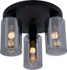 Globo Lighting plafoniera in metallo nero opaco, 3x E27 Anteprima dell’immagine prodotto 12