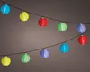 LED Solar Lichterkette Lampions 4,5m Nylon Bunt / Kaltweiß Produktbild-Vorschau 3