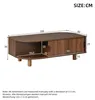 Merax salontafel met 2 schuifdeuren en 4 houten poten, Productafbeelding-voorbeeld 6