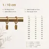 360 cm Jednoduchá kovová záclonová tyč 19 mm antická zlatá Náhled obrázku produktu 5