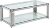Couchtisch aus gehärtetem Glas und rostfreiem Stahl - Chrom Produktbild-Vorschau 3