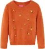 vidaXL Kinderpullover Gestrickt Dunkelorange 140 Produktbild-Vorschau 7