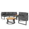 6-teiliges Gartenmöbel-Set Metall & Olifen Lounge-Set Produktbild-Vorschau 14
