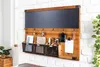 Wandboard HERITAGE 80cm natur Pinie 6 Haken Kreidetafel Produktbild-Vorschau 2