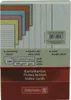 The image shows the packaging of index cards, with various colored cards visible. Produktbild-Vorschau