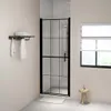 vidaXL Duschtür Hartglas 91x195 cm Schwarz Produktbild-Vorschau 1
