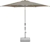 A light taupe patio umbrella with a gray pole and base, shown against a white background. Produktbild-Vorschau