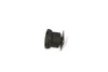 A single black furniture glide with a metal mounting plate is shown against a white background. Produktbild-Vorschau