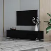 Makika TV Lowboard / Fernsehtisch - Schwarz Hochglanz Produktbild-Vorschau 6