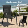 4er Set Gartenstühle Stapelbar Balkonstühle Lounge Sessel Produktbild-Vorschau 4
