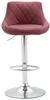Barhocker Lazio Kunstleder chrom bordeauxrot Produktbild-Vorschau 3