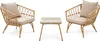 A set of outdoor furniture including two chairs and a coffee table, presented on a white background. Náhled obrázku produktu