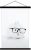 MuchoWow® Textilposter Kaninchen - Brille - Hipster 40x60 Produktbild-Vorschau 1