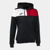 Joma Crew V Zip-Up Hoodie, Schwarz-Rot, S Produktbild-Vorschau 2