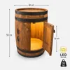 Minibar en fût de bois weeco fabriqué à la main, meuble bar Voir les images du produit 5