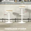 2 tabourets de bar | Couleur : bois et blanc | Dimensions : Voir les images du produit 4