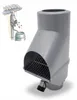 Jardinion Regenwasserfilter, Fallrohr Laubabscheider Silber Produktbild-Vorschau 1