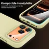 Close-up view of a phone case and screen protector, highlighting camera lens protection. Produktbild-Vorschau