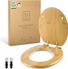 BENKSTEIN Premium Bambus-WC-Sitz, oval - Soft-Close- und Produktbild-Vorschau 1