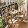 Tavolo da balcone pieghevole LILOU, realizzato in legno di Anteprima dell’immagine prodotto 3